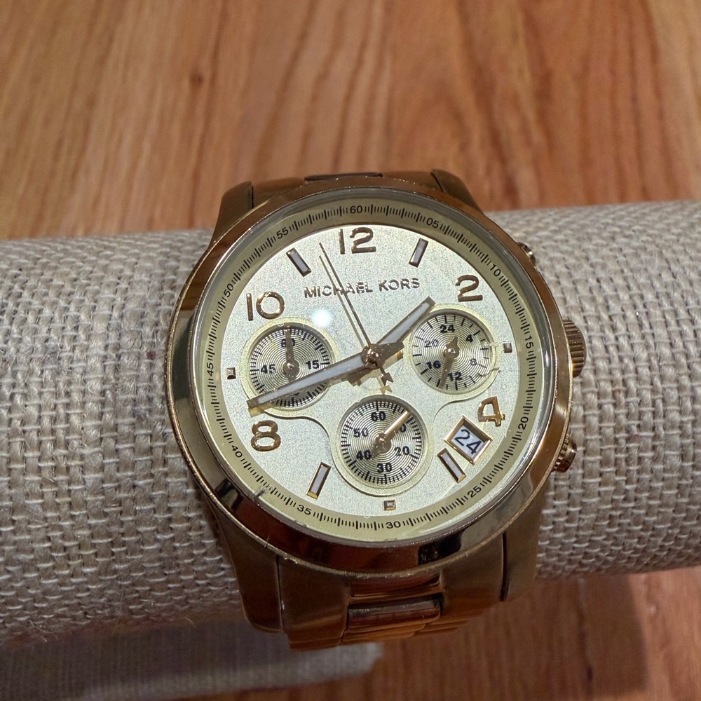 Michael Kors Oversized Gold Watch